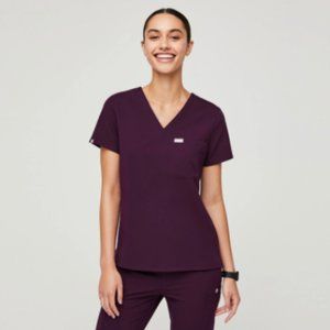 FIGS Women's Deep Purple Catarina Scrub Top